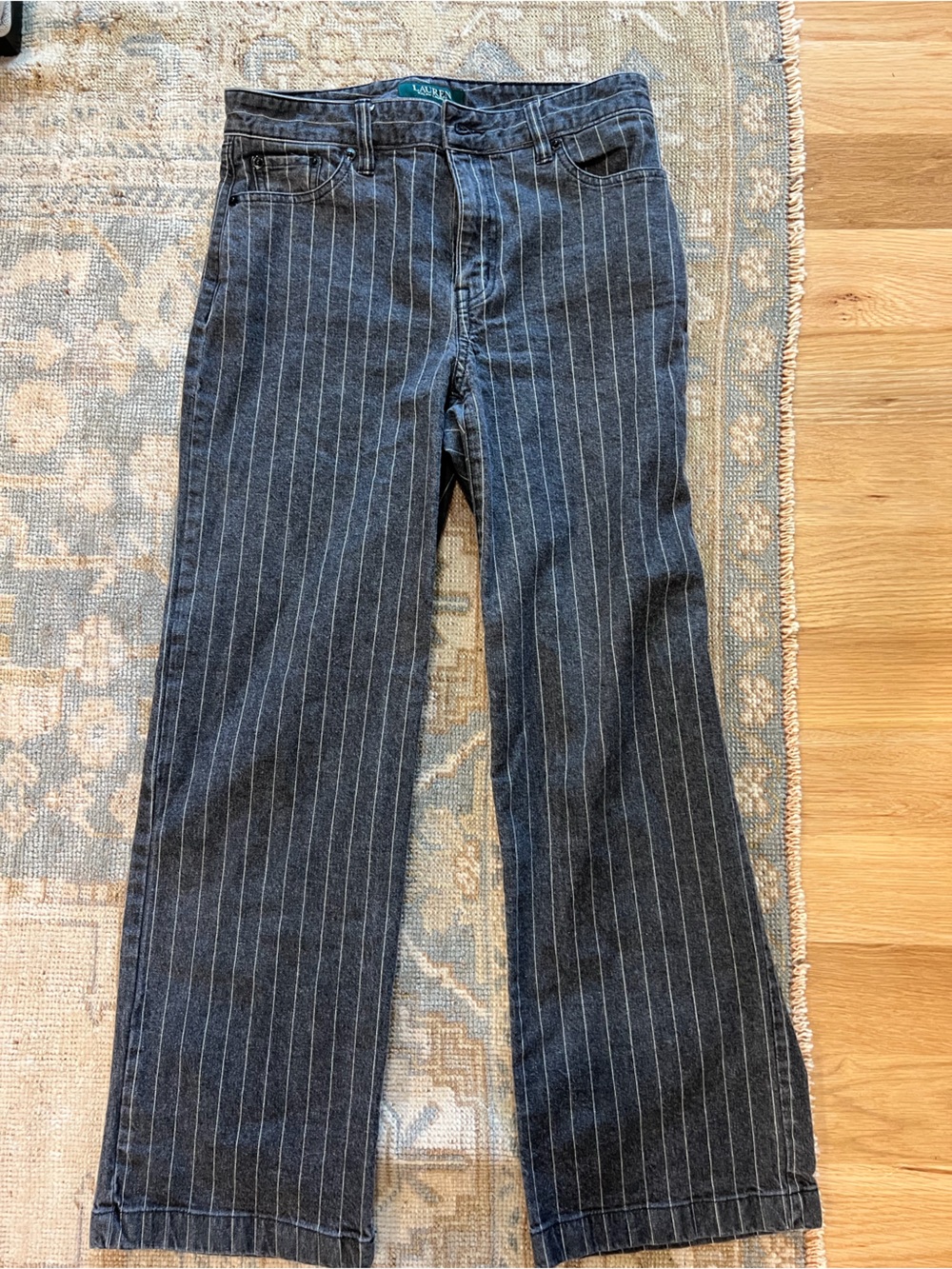 Polo Ralph Lauren Striped Gray Wide-Leg Women’s Jeans